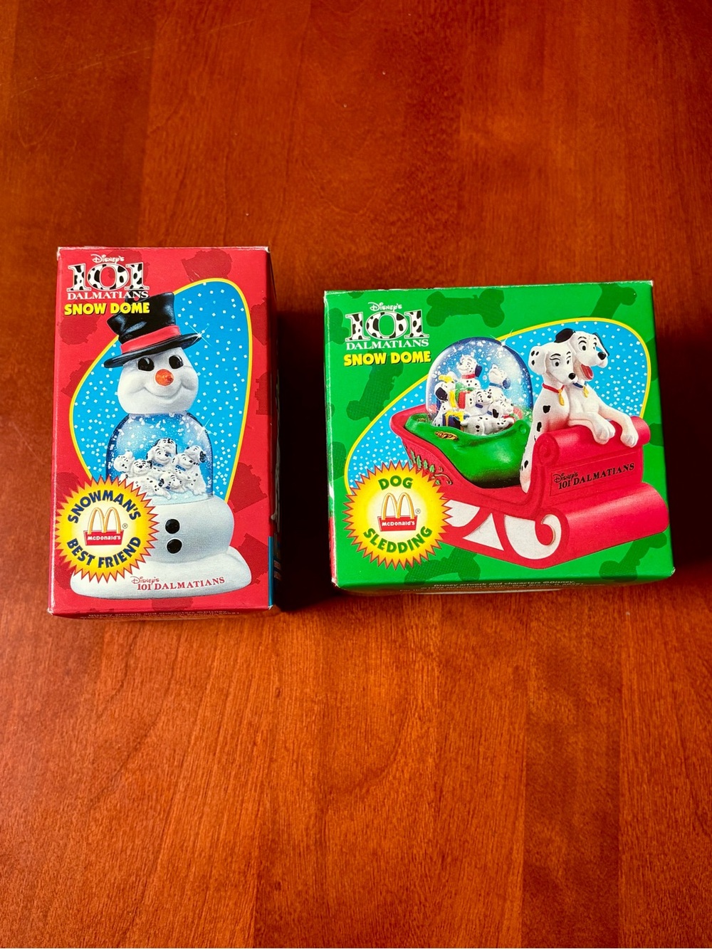 Disney 101 Dalmatians Snow globes unopened rare 1996